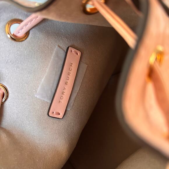 Tory Burch Mini T Momogram Debossed Bucket Bag - Picture 5 of 6